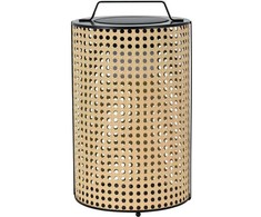 1,2W LED pastatomas įkraunamas lauko šviestuvas, medžio/juodos sp., 2800-3200K, dimeriuojamas, su saulės baterija