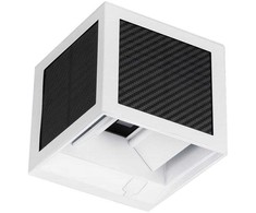 Sieninis šviestuvas 9W LED sieninis įkraunamas šviestuvas su saulės baterija ir judesio davikliu, baltas, 3000/4000/6000K, IP65