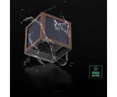 Sieninis šviestuvas 9W LED sieninis įkraunamas šviestuvas su saulės baterija ir judesio davikliu, rudas, 3000/4000/6000K, IP65
