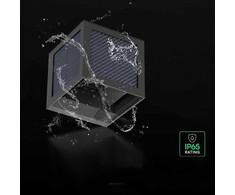 Sieninis šviestuvas 9W LED sieninis įkraunamas šviestuvas su saulės baterija ir judesio davikliu, juodas, 3000/4000/6000K, IP65
