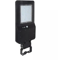 40W LED gatvės šviestuvas su saulės baterija ir judesio davikliu, juodas, 3000/4000/6000K, 140°x70°