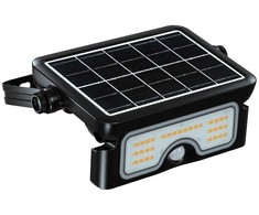 7W LED prožektorius su saulės baterija ir judesio davikliu, juodas, 3000/4000/6000K