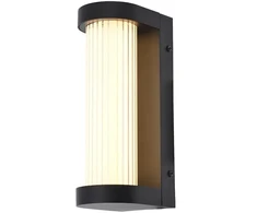 8W LED sieninis šviestuvas, juodas, 3000K, IP44