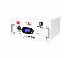 Magazyn bank energii V-TAC 9.6kWh 48V 200Ah LiFePO4 rack BMS obudowa balta VT-91600 10 lat gwarancji