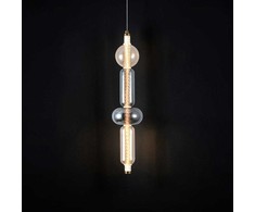 10W LED pakabinamas šviestuvas, gintaro/dūmų/žalvario sp., 3000K