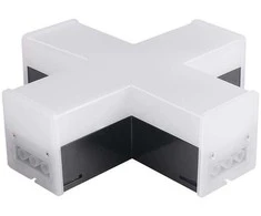 Bikuvalt 12W LED X formos linijinio šviestuvo sujungimas, juodas, 4000K