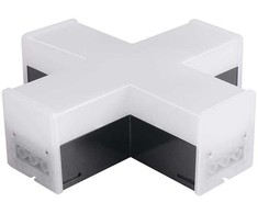 V-tac 12W LED X formos linijinio šviestuvo sujungimas, juodas, 6500K