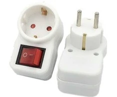 V-tac Vienvietis lizdo adapteris, baltas