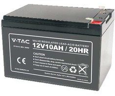 V-TAC 12V 10Ah gelio akumuliatorius, 5 metai garantija