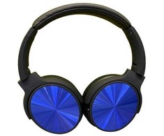 Bluetooth ausinės V-TAC, mėlynos spalvos.