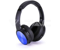 Bluetooth ausinės V-TAC, mėlynos spalvos.