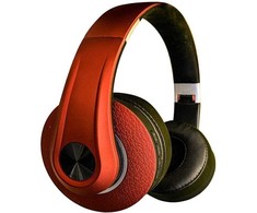 Bluetooth ausinės V-TAC, reguliuojamu lankeliu, raudonos spalvos.