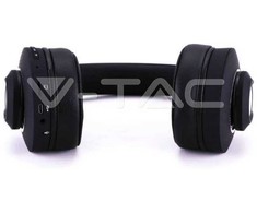 Bluetooth ausinės V-TAC, reguliuojamu lankeliu, juodos spalvos.