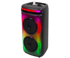 400W įkraunama kolonėlė su mikrofonu, nuotolinio valdymo pulteliu, RGB LED