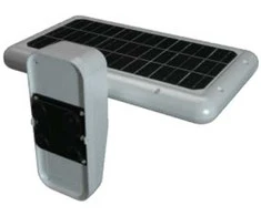 Sieninis šviestuvas V-tac 15W LED paviršinis šviestuvas su saulės baterija ir judesio davikliu, baltas, 4000/6000K