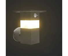 V-tac 3W LED įkraunamas sieninis lauko šviestuvas su saulės baterija ir judesio davikliu, juodas, 3000K, IP54