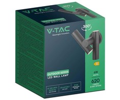 V-tac 6W LED sieninis šviestuvas, juodas, 3000K