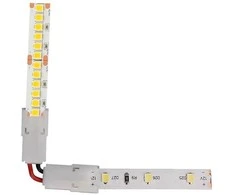 V-tac L formos jungtis 10mm vienspalvėms LED juostoms, 5A, 3-30V