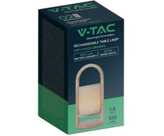 V-tac 1,5W LED įkraunamas stalo šviestuvas, smėlio sp., 3000K, dimeriuojamas