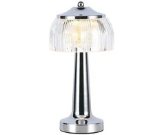 V-tac 1W LED įkraunamas stalinis šviestuvas, chromo sp. korpusu, 3000/6000K, dimeriuojamas