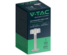 V-tac 1W LED įkraunamas stalinis šviestuvas, šampano sp., 3000K, dimeriuojamas