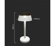 V-tac 3W LED įkraunamas stalo šviestuvas, baltas, 3000-6000K, dimeriuojamas