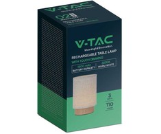 V-tac 3W LED įkraunamas stalo šviestuvas, smėlio sp., 3000K, dimeriuojamas