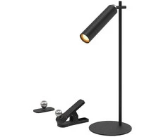 V-tac 3W LED įkraunamas magnetinis stalinis/sieninis šviestuvas, juodas, 4000K, dimeriuojamas