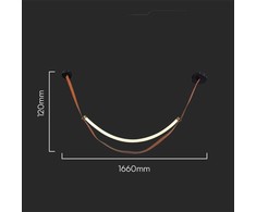 V-tac 12W LED pakabinamas šviestuvas, rudas, 3000K