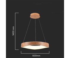 V-tac 25W LED pakabinamas šviestuvas, medienos/baltos sp., 3000K
