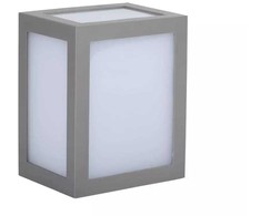 V-tac 12W LED sieninis šviestuvas, pilkas, IP65, 6400K