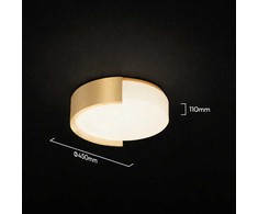 48W LED lubinis šviestuvas, aukso sp., 3000/4000/6000K, dimeriuojamas