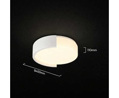 48W LED lubinis šviestuvas, baltos sp., 3000/4000/6000K, dimeriuojamas