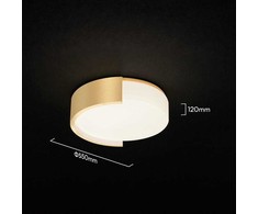 63W LED lubinis šviestuvas, aukso sp., 3000/4000/6000K, dimeriuojamas