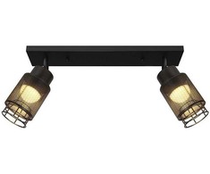 2x6W LED lubinis šviestuvas, juodas, 3000K