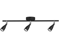3 x 4,5W LED sieninis šviestuvas V-TAC, juodas, 3000K (šiltai balta)