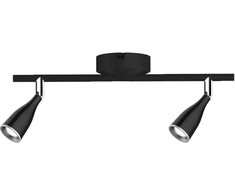 2 x 4,5W LED sieninis šviestuvas V-TAC, juodas, 3000K (šiltai balta)