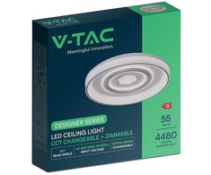 Lubinis šviestuvas 55W LED paviršinis šviestuvas, baltos sp., 3000/4500/6500K, dimeriuojamas