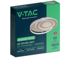 Lubinis šviestuvas 60W LED paviršinis šviestuvas, baltos sp., 3000/4500/6500K, dimeriuojamas