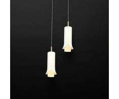 2x5W LED pakabinamas šviestuvas, baltos/aukso sp., 3000K