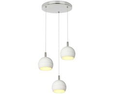 3x10W LED pakabinamas šviestuvas, nikelio/baltos sp., 3000K