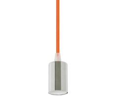 Pakabinamas šviestuvas Pakabinamas LED lemputės E27 laikiklis, metalinis, laido spalva : oranžinė.