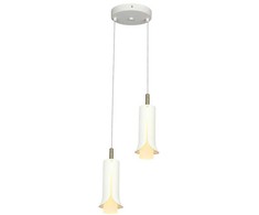 2x5W LED pakabinamas šviestuvas, baltos/aukso sp., 3000K