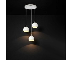 3x10W LED pakabinamas šviestuvas, nikelio/baltos sp., 3000K
