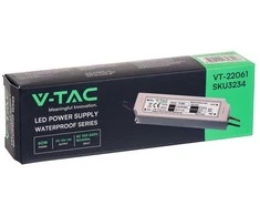 60W Maitinimo šaltinis V-TAC, 12V, 5A, plastikiniu korpusu, IP67