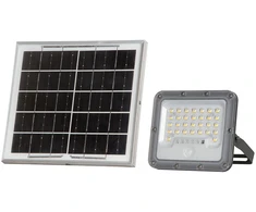 10W LED prožektorius su saulės baterija ir judesio davikliu, pilkas, 6000K