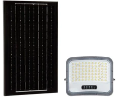 12W LED prožektorius su saulės baterija, juodas, 3000/4500/6500K, dimeriuojamas