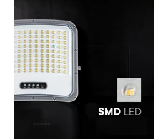 20W LED prožektorius su saulės baterija, juodas, 3000/4500/6500K, dimeriuojamas