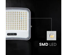 25W LED prožektorius su saulės baterija, juodas, 3000/4500/6500K, dimeriuojamas