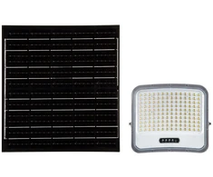 25W LED prožektorius su saulės baterija, juodas, 3000/4500/6500K, dimeriuojamas
